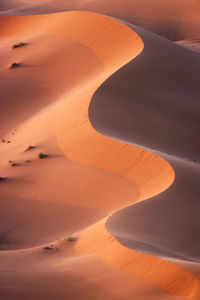 Sand dunes in desert