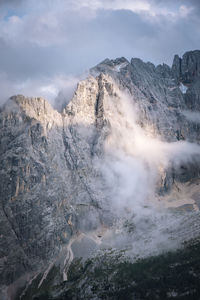 Scenic view of volcanic landscape against sky