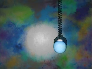 Close-up of multi colored hanging light