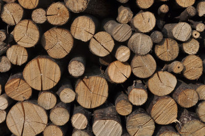 Full frame shot of logs