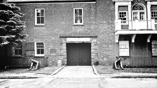 Cars parked in front of building