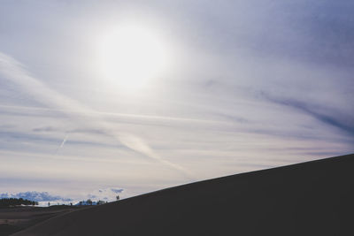 Scenic view of vapor trail in sky
