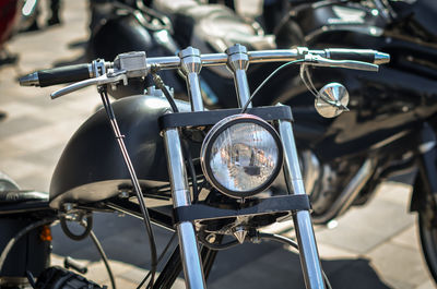 Close-up of bicycle wheel