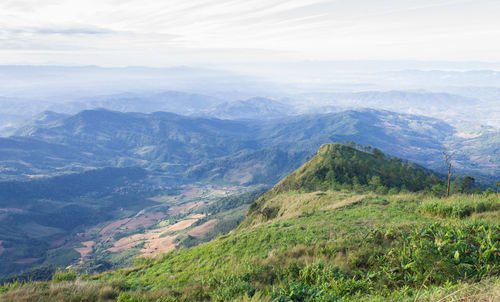 High angle view of landscape against sky