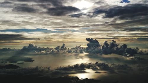 Scenic view of cloudscape against sky during sunset