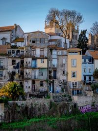 Residential buildings against sky