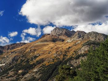 Panoramic view of mountains against sky