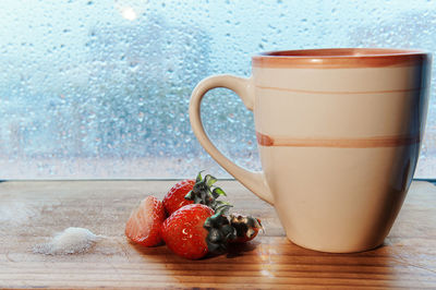 Close-up of coffee on table