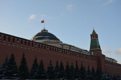 Low angle view of government building against sky