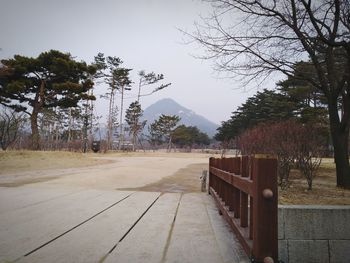 Scenic view of landscape against clear sky