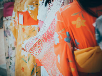 Close-up of women wearing traditional clothing 