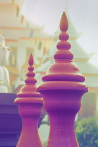 Close-up of multi colored temple