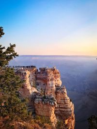 View of rock formations against sky