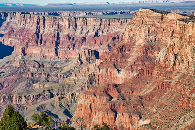 Aerial view of rock formations