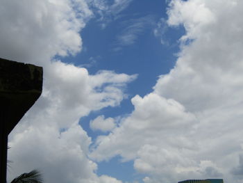 Low angle view of white building against sky