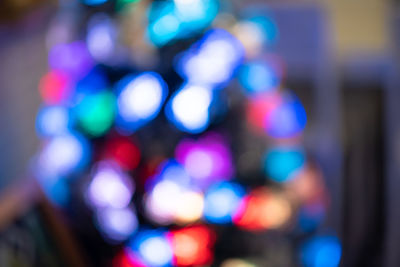 Defocused image of illuminated lights