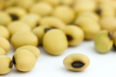 Close-up of candies against white background