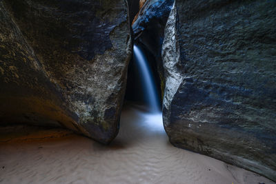 Rock formations in cave