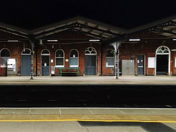 High angle view of railroad station