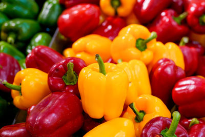 Full frame shot of bell peppers