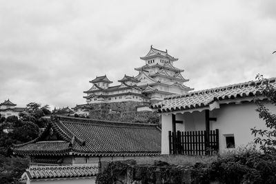 Low angle view of temple against sky