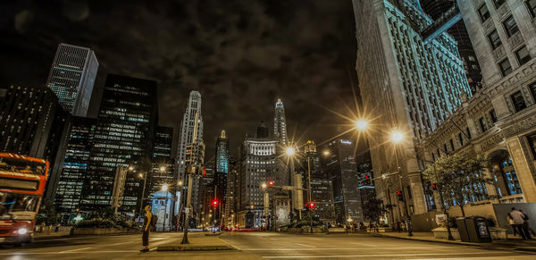 Low angle view of city street