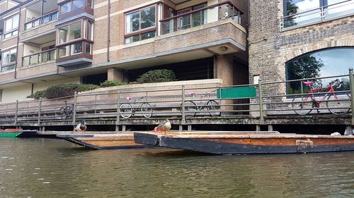 People on boat in canal