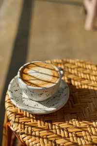 Close-up of coffee on table