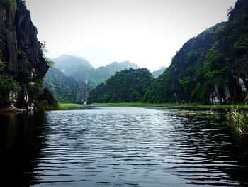 Scenic view of river against sky