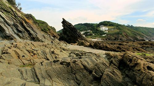 Scenic view of mountain against sky