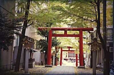 Built structure with trees in background
