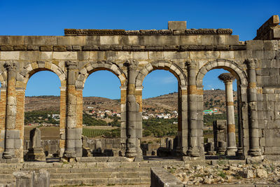 Low angle view of historical building