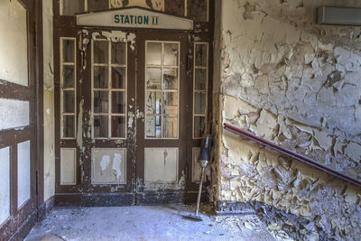 Interior of abandoned building