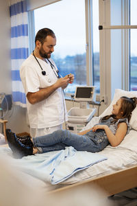 Doctor examining patient