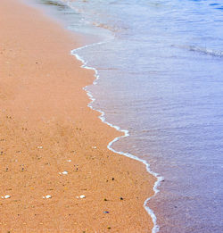 High angle view of beach