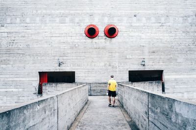 Man standing on road