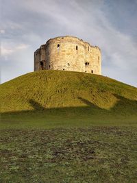 Low angle view of fort