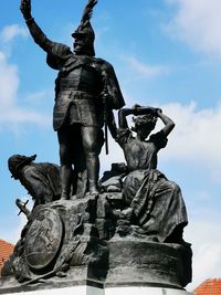 Low angle view of statue