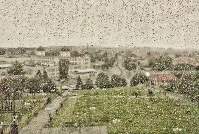 Raindrops on window