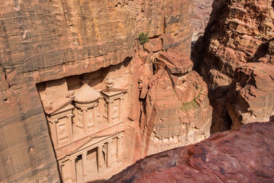 Exterior of old ruins at petra