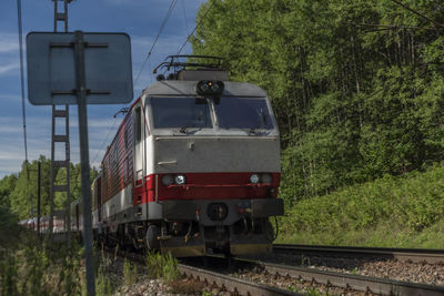 Train on railroad track