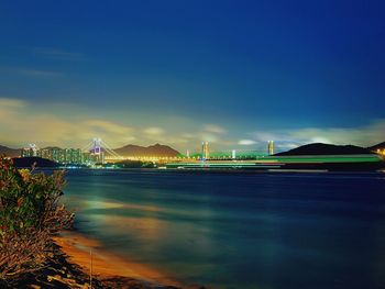 Suspension bridge over sea