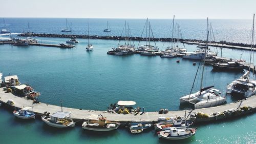 Boats in calm sea