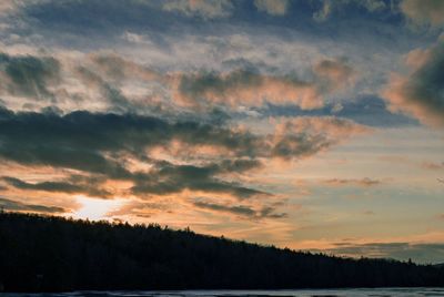 Scenic view of dramatic sky during sunset
