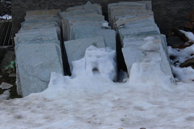 Frozen waterfall