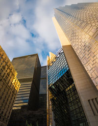 Low angle view of buildings in city