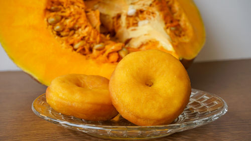 Close-up of fruits in bowl on table