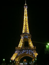 Low angle view of eiffel tower