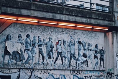 Graffiti on wall of building in city