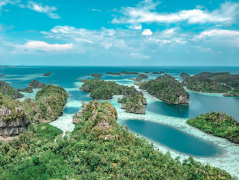 Beautiful landscape harfat peak, misool, raja ampat, indonesia. taken november 2017